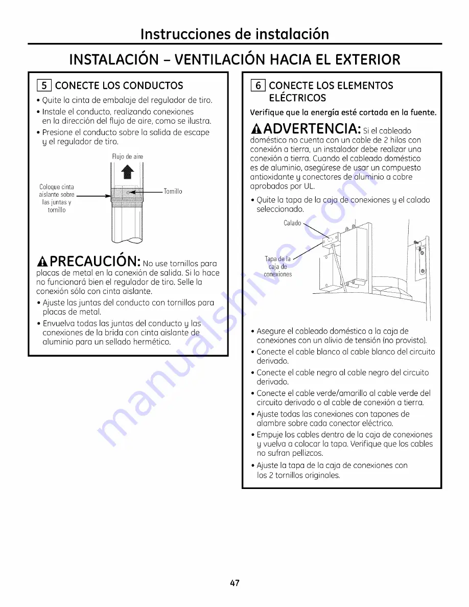 GE Monogram ZV750 Скачать руководство пользователя страница 47