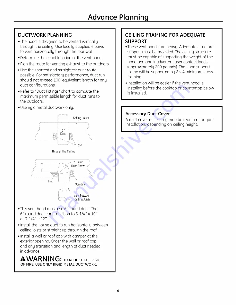 GE Monogram ZV850 Installation Instructions Manual Download Page 4