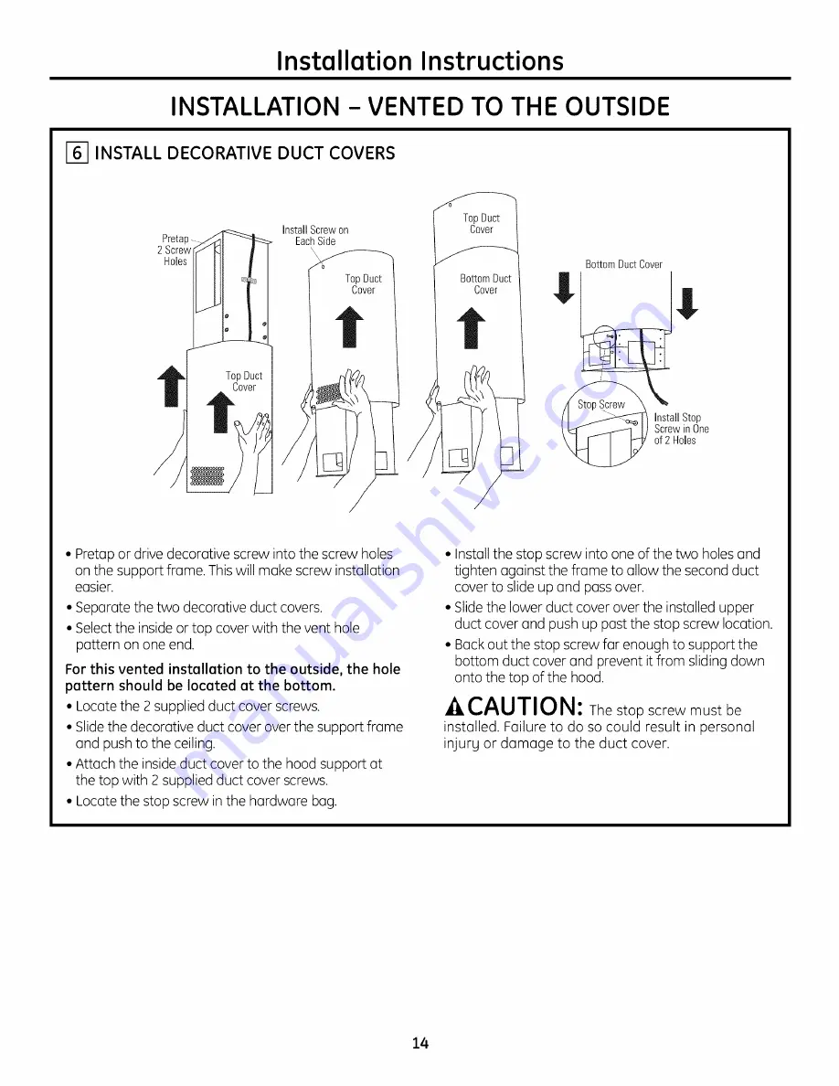 GE Monogram ZV850 Installation Instructions Manual Download Page 14