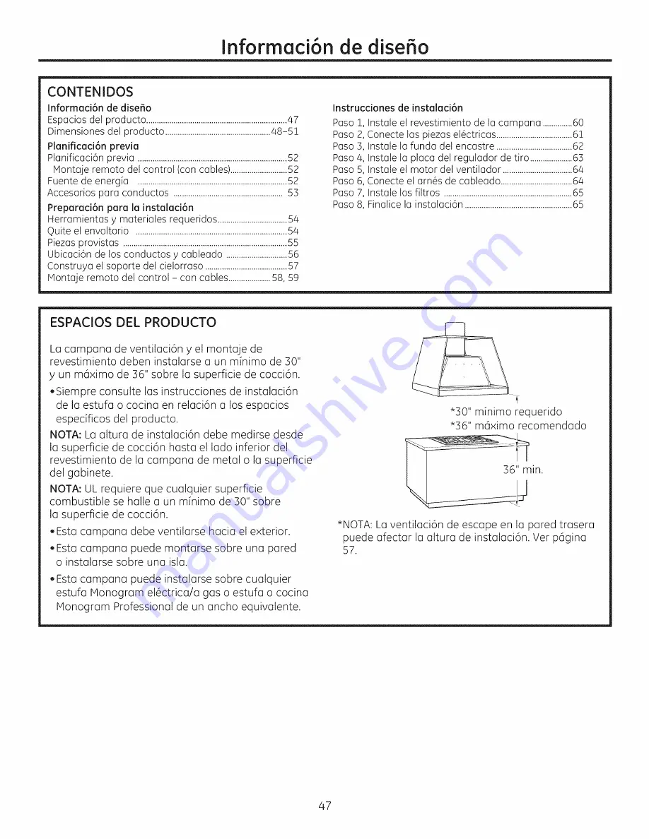 GE Monogram ZVC42L1SS Installation Instructions Manual Download Page 47