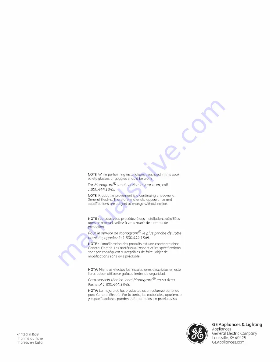 GE Monogram ZVC42L1SS Installation Instructions Manual Download Page 68