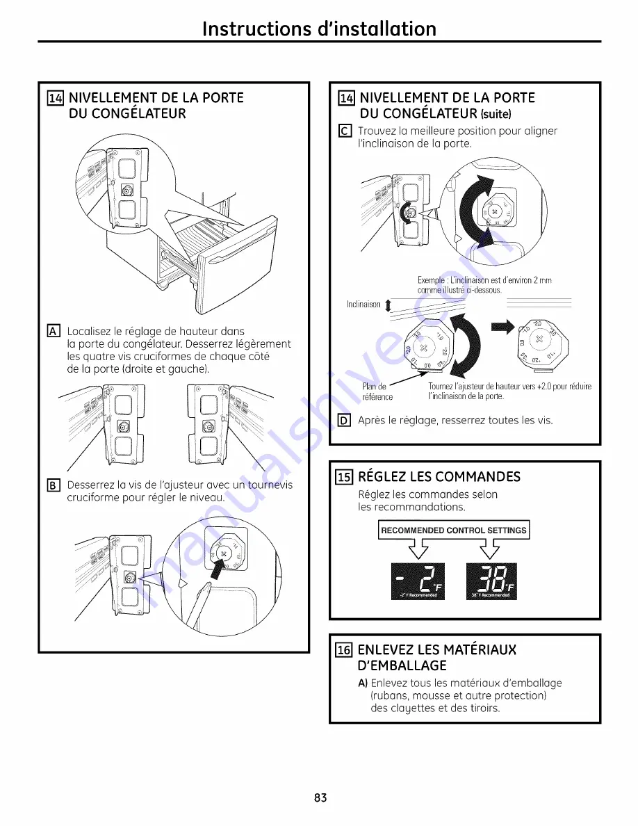 GE PFSS6PKXASS and Owner'S Manual And Installation Instructions Download Page 83