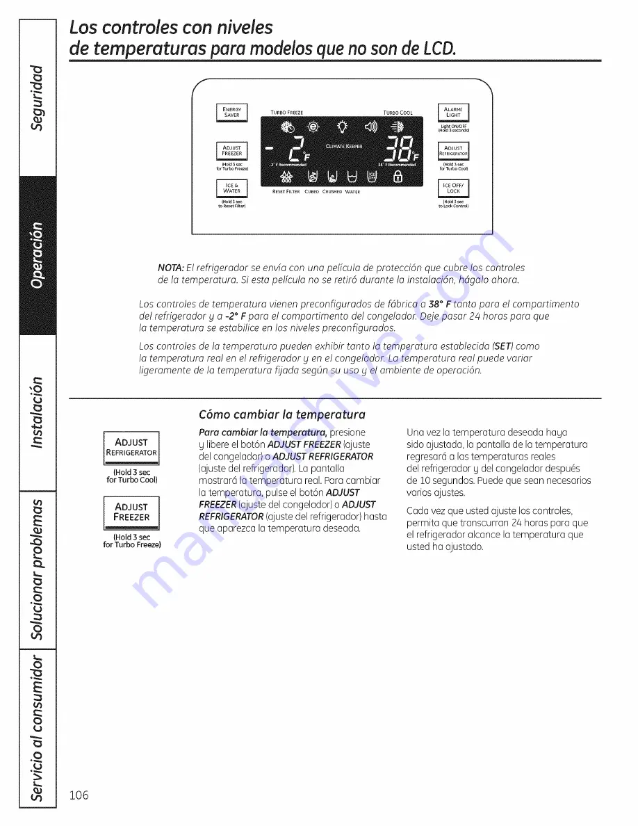 GE PFSS6PKXASS and Скачать руководство пользователя страница 106