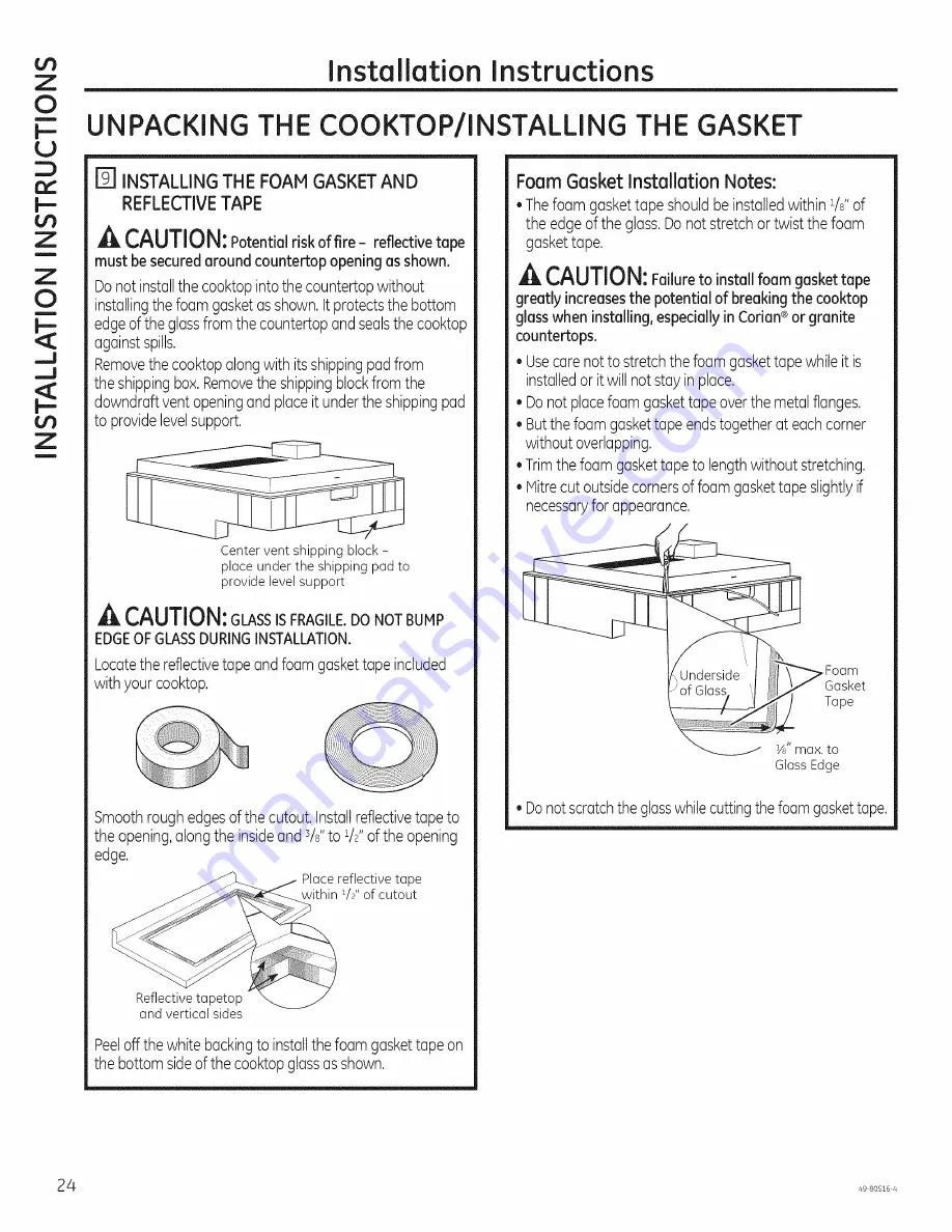 GE PGP9830 Owner'S Manual & Installation Instructions Download Page 24