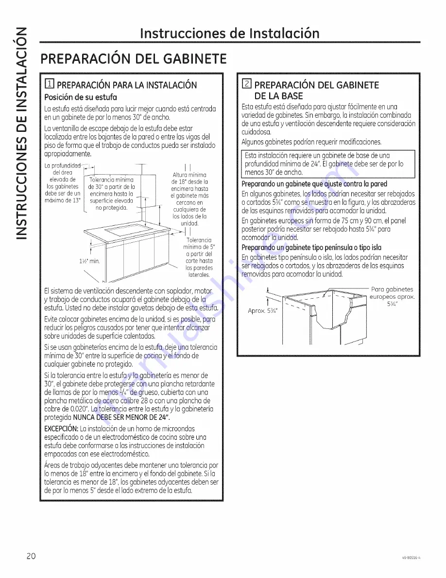 GE PGP9830 Owner'S Manual & Installation Instructions Download Page 56