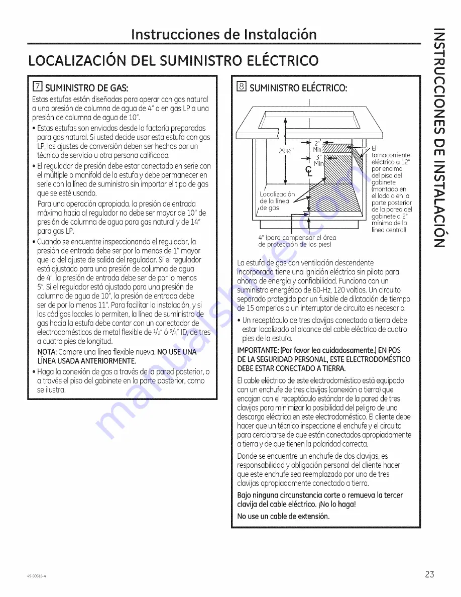 GE PGP9830 Скачать руководство пользователя страница 59