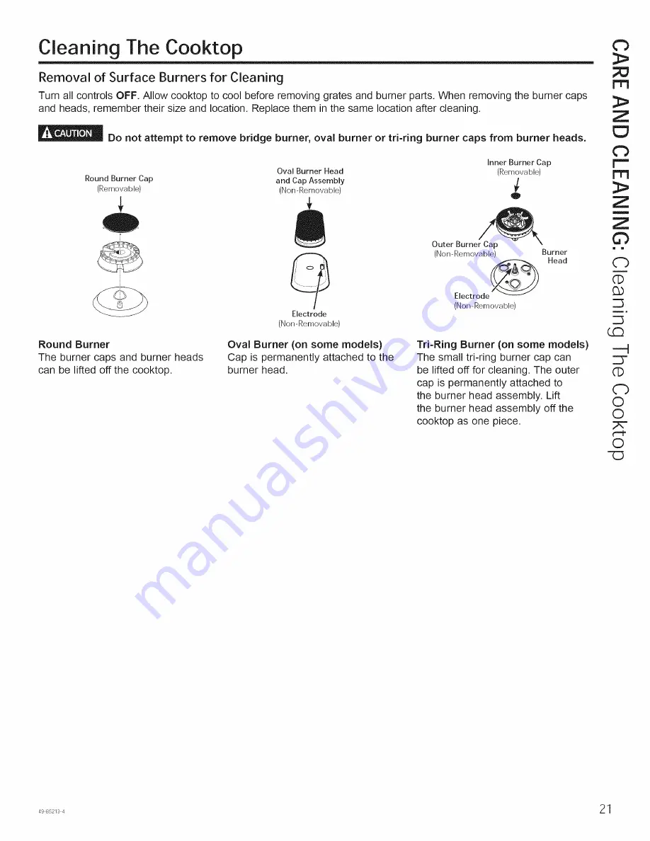 GE PGS950SEF5SS Скачать руководство пользователя страница 21