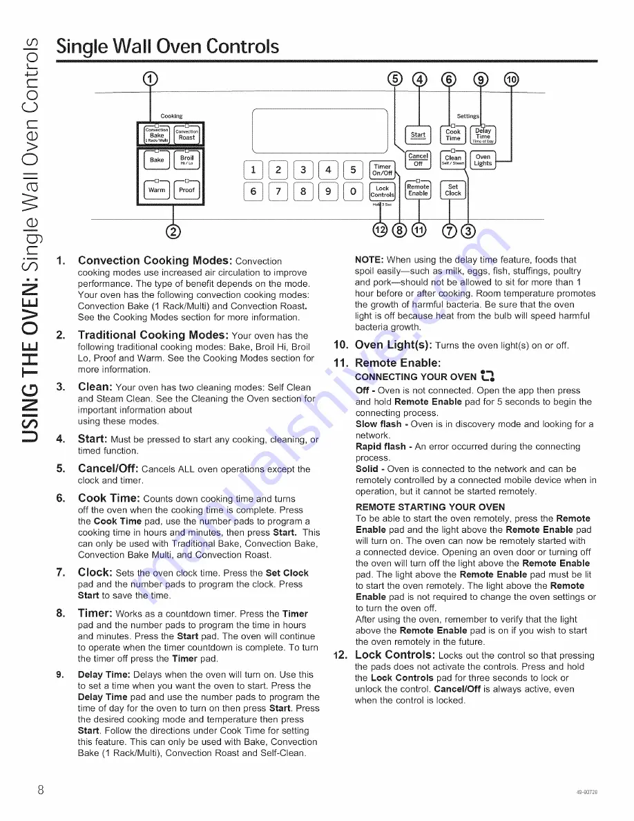 GE PK7000DF2BB Owner'S Manual Download Page 8