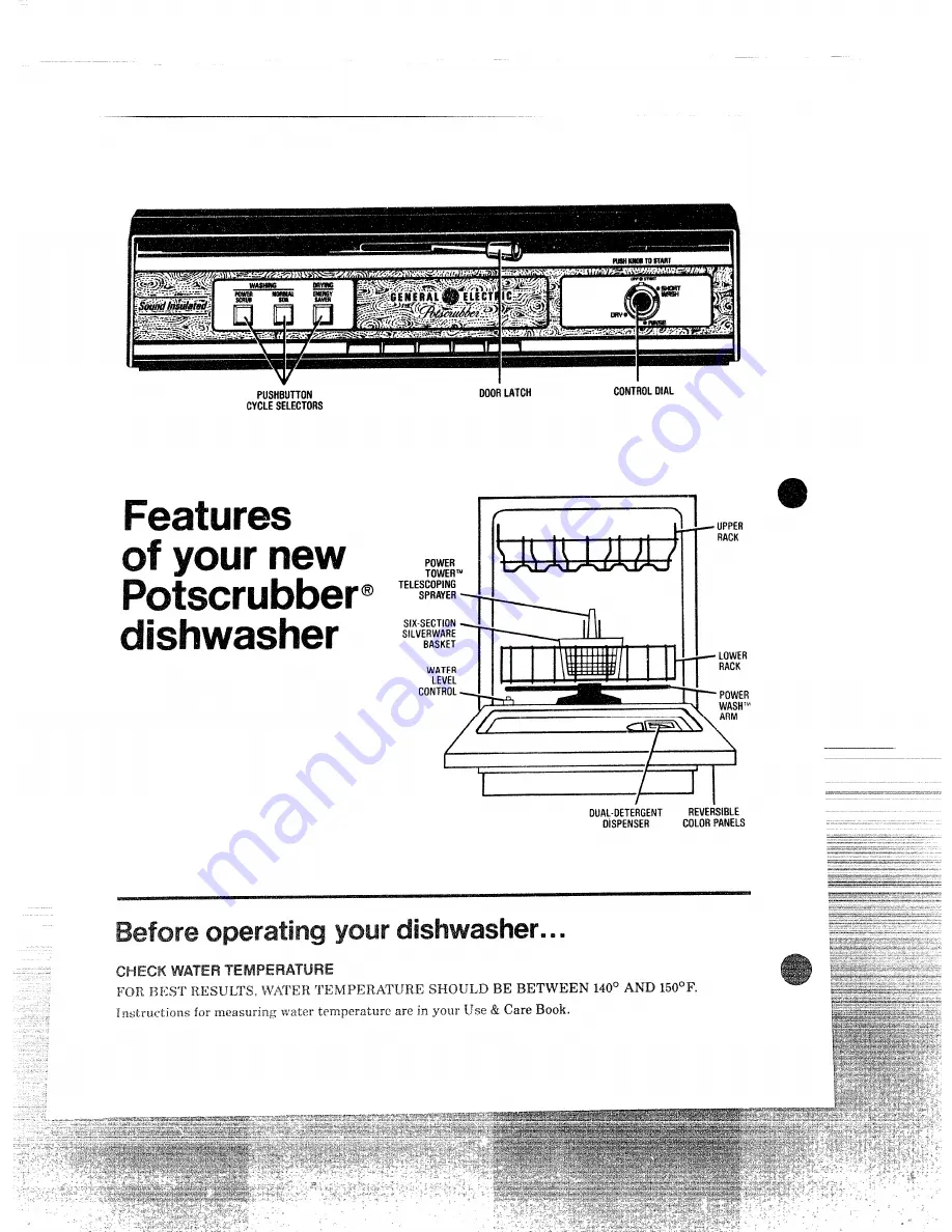 GE Potscrubber GSD454W Скачать руководство пользователя страница 2