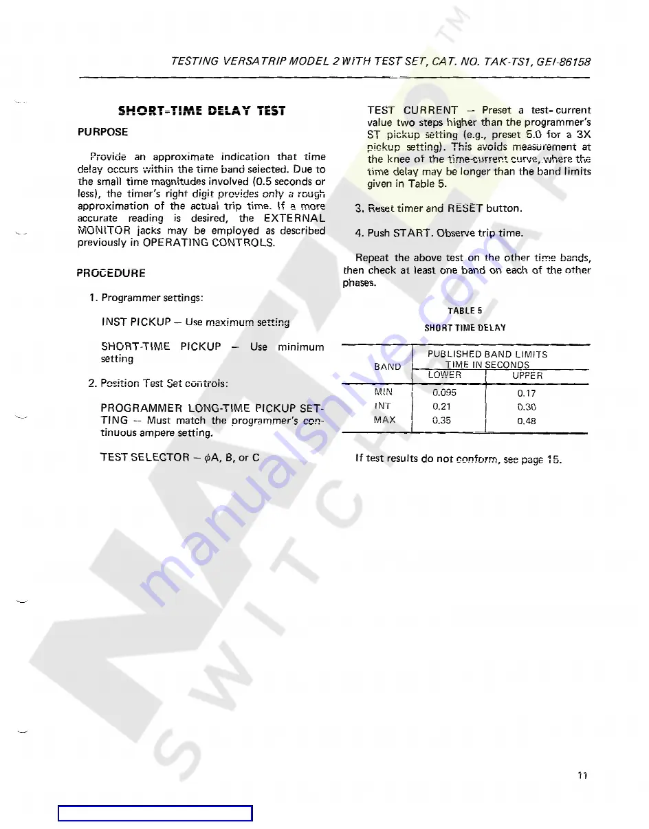 GE POWER-BREAK TAK-TS1 Instructions Manual Download Page 11