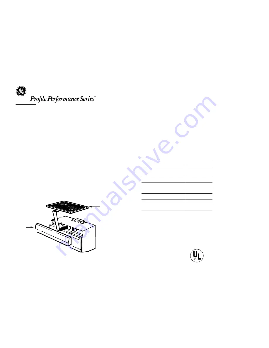 GE Profile Advantium SCA2001BSS Dimensional Information Download Page 2