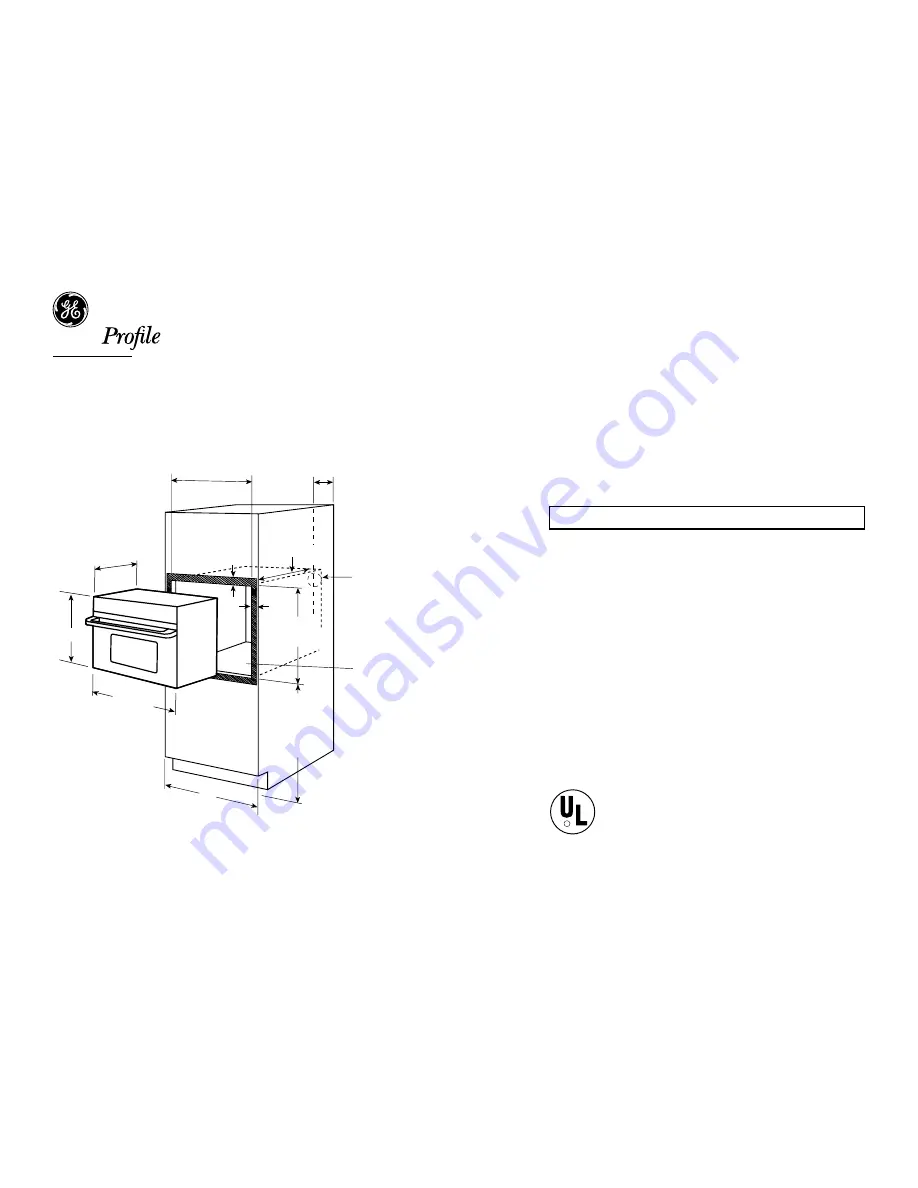 GE Profile Advantium SCB2000F Dimensions Download Page 1