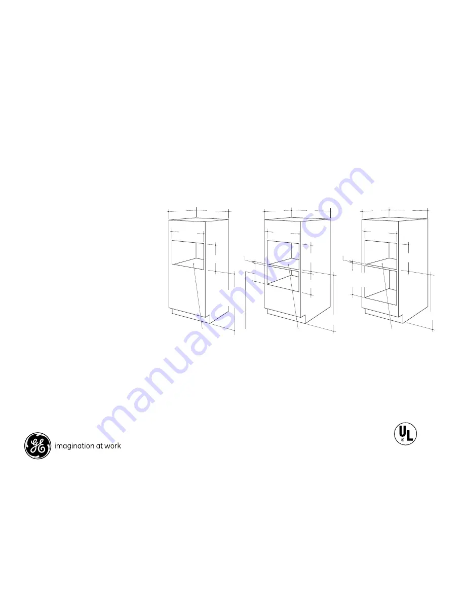 GE PROFILE ADVANTIUM SCB2001K Dimensions And Installation Information Download Page 2