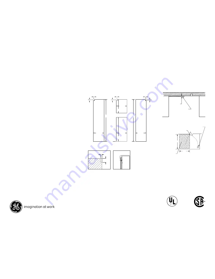 GE Profile CustomStyle PSI23MGR Dimensions And Installation Information Download Page 4