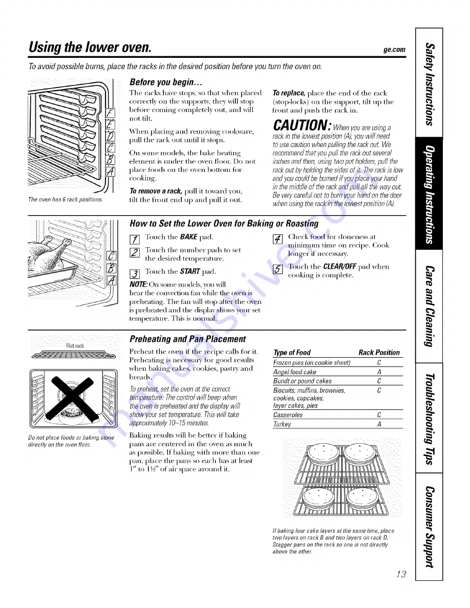 GE Profile PB975 Owner'S Manual Download Page 13