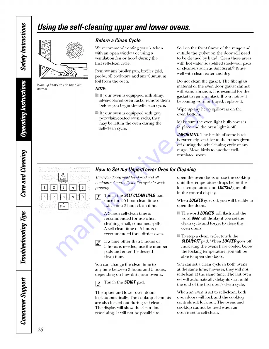 GE Profile PB975 Owner'S Manual Download Page 26