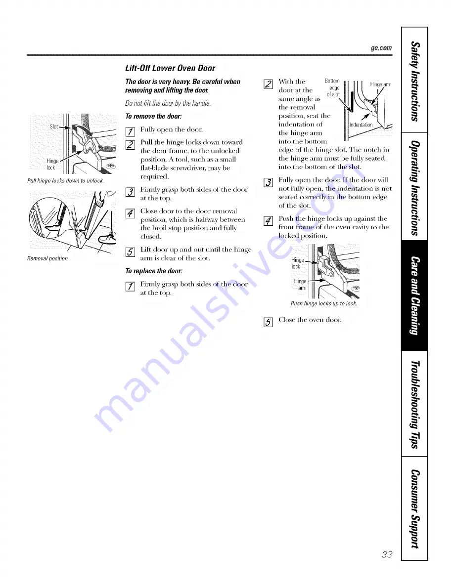 GE Profile PB975 Owner'S Manual Download Page 33