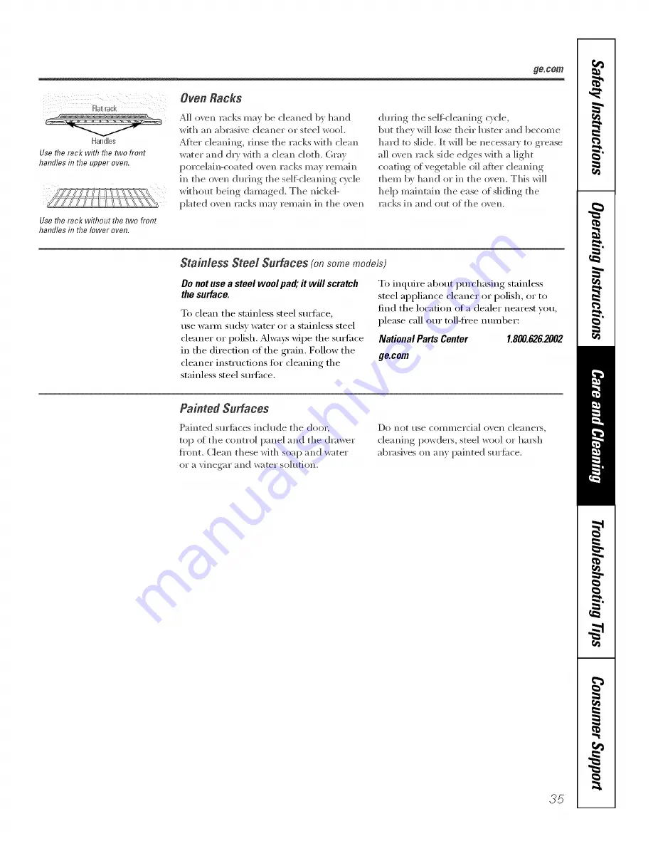 GE Profile PB975 Owner'S Manual Download Page 35