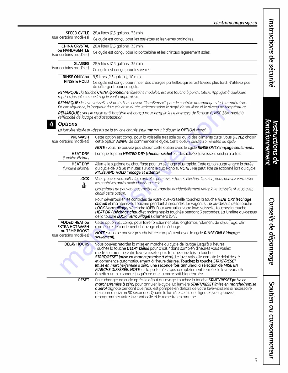 GE Profile PDW7800PCC Owner'S Manual Download Page 21