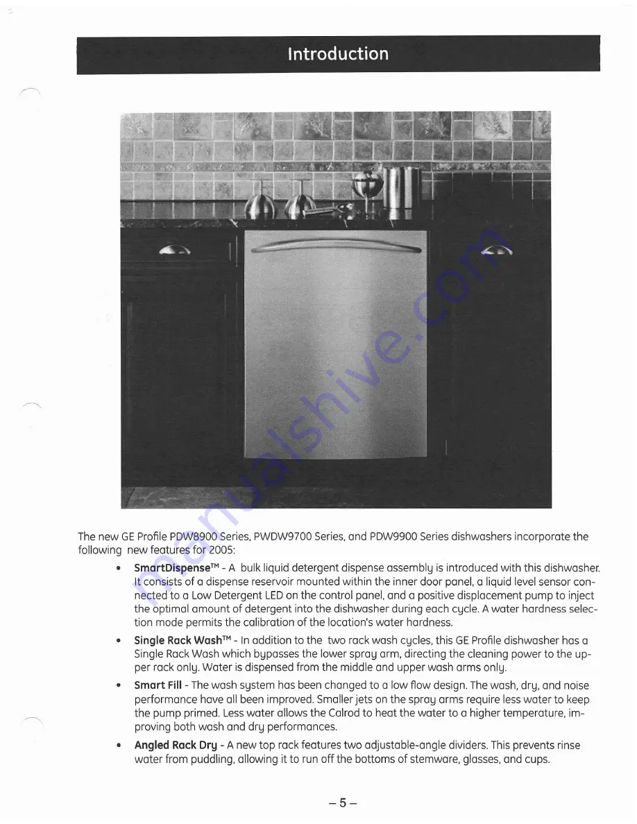 GE Profile PDW8900 Series Technical Service Manual Download Page 4