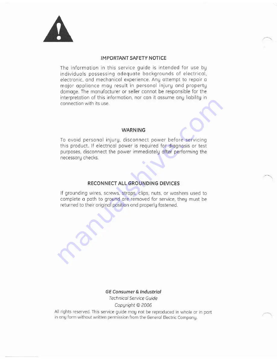 GE Profile PDW8900 Series Technical Service Manual Download Page 37