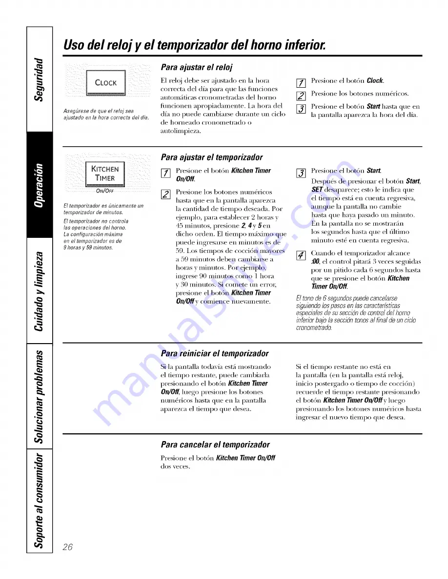 GE Profile PT970 Owner'S Manual Download Page 78