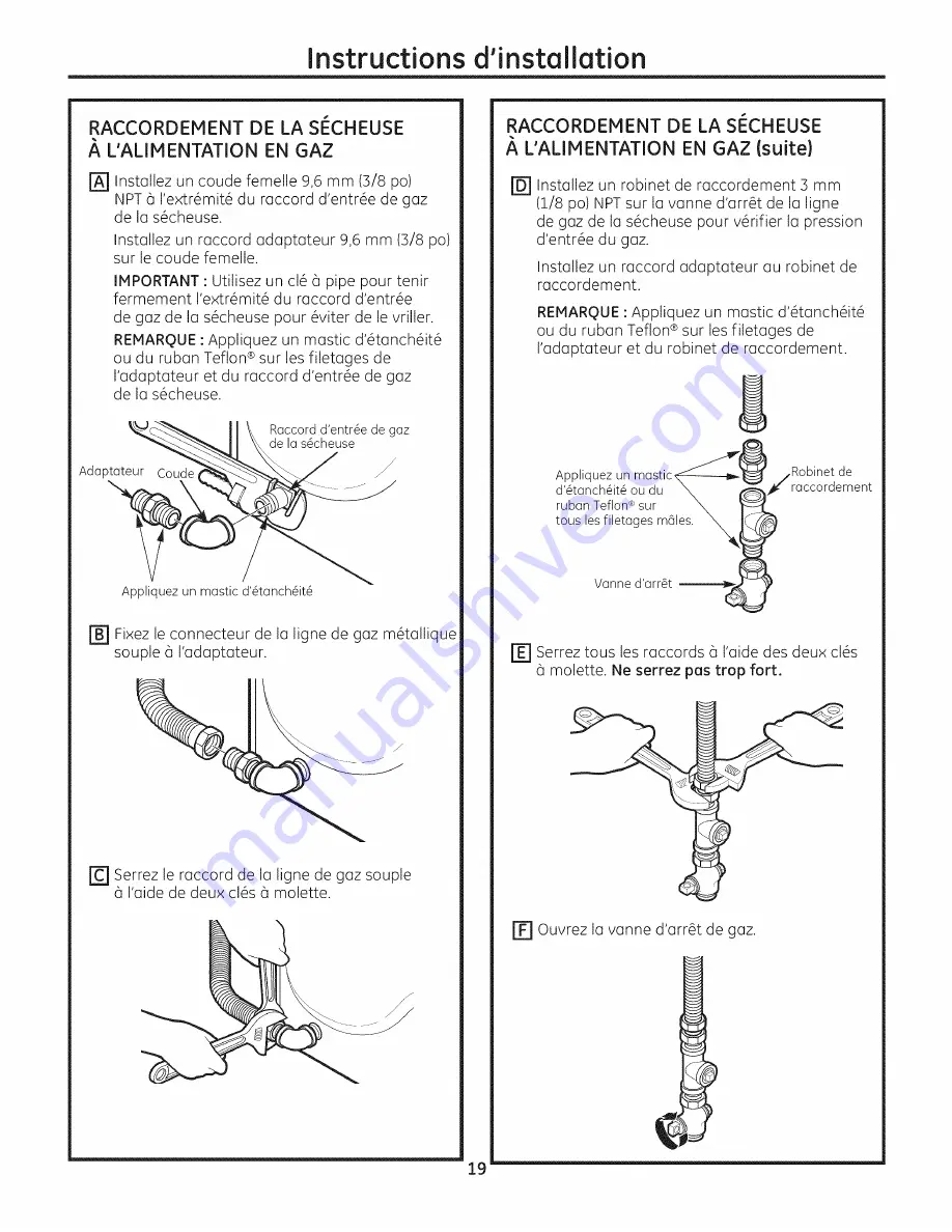 GE Profile PTDN850GM0WW Owner'S Manual And Installation Instructions Download Page 57