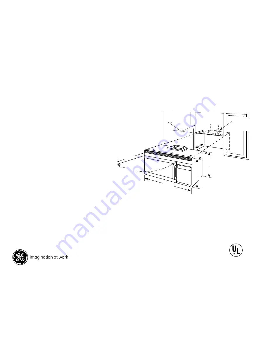 GE Profile Spacemaker PVM1870DM Dimension Manual Download Page 1