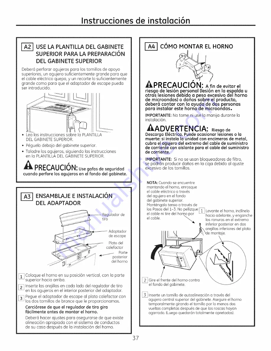 GE PSA9120DF1BB Installation Manual Download Page 37