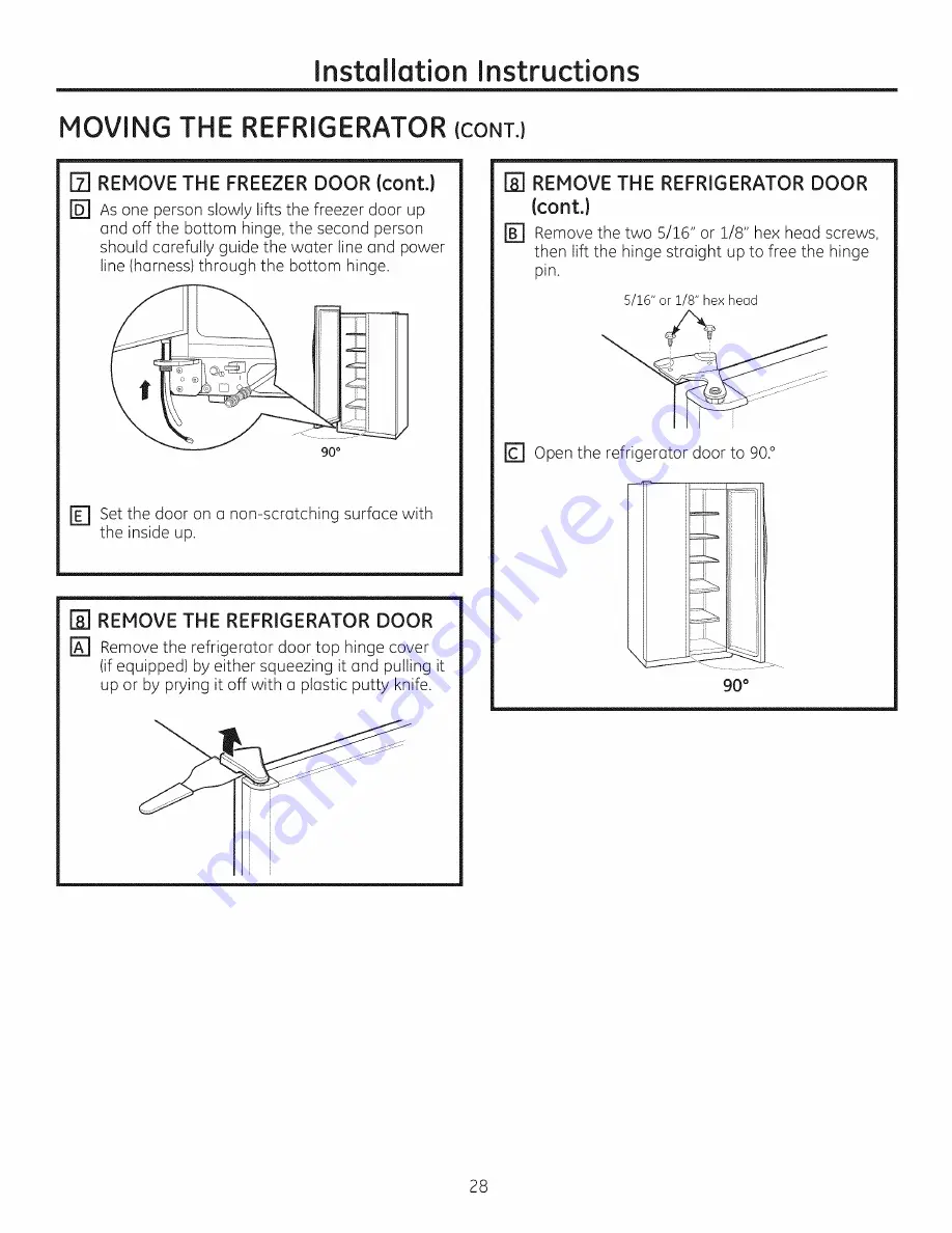 GE PSE26KSEEESS Owner'S Manual And Installation Download Page 28