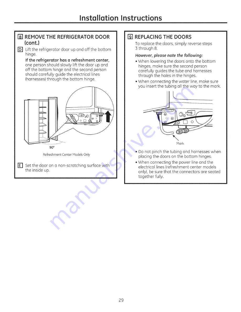 GE PSE26KSEEESS Owner'S Manual And Installation Download Page 29