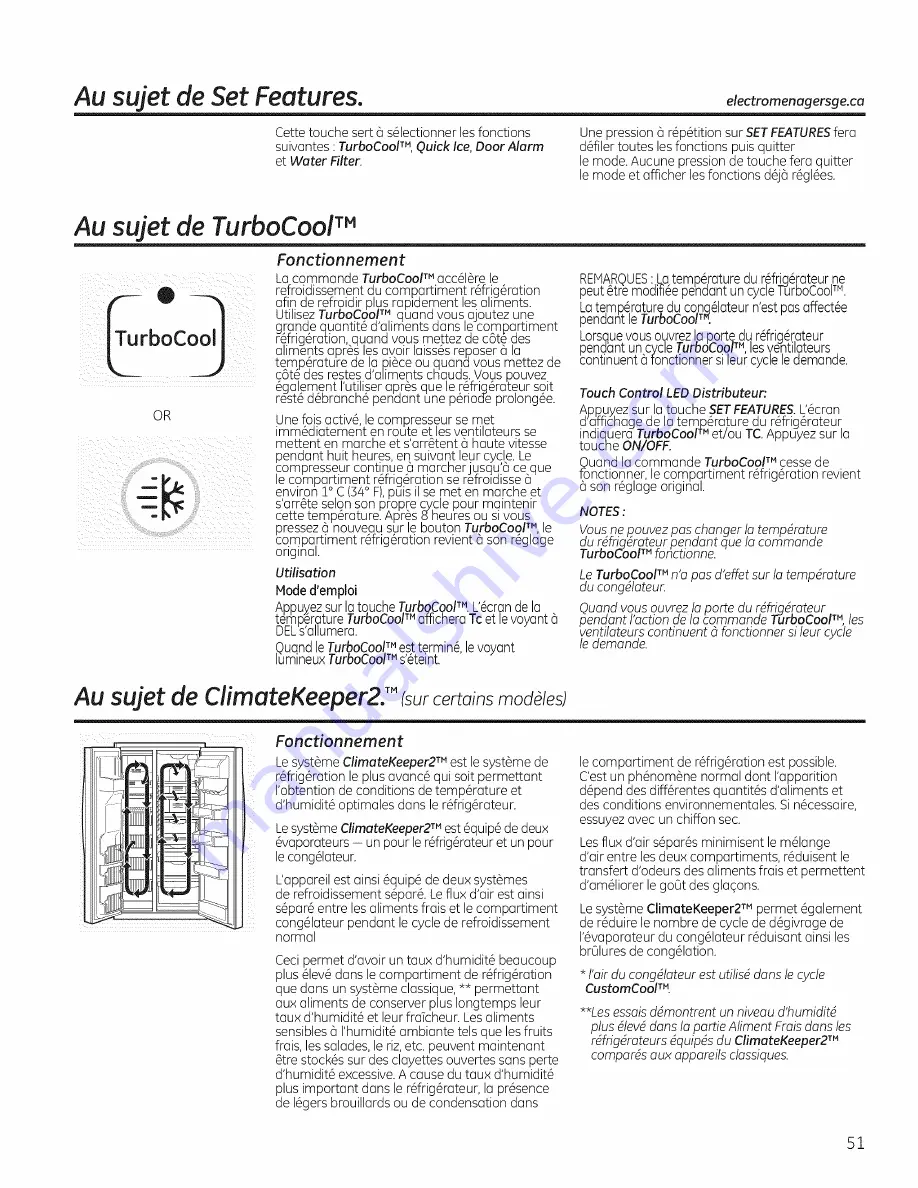 GE PSE26KSEEESS Owner'S Manual And Installation Download Page 51