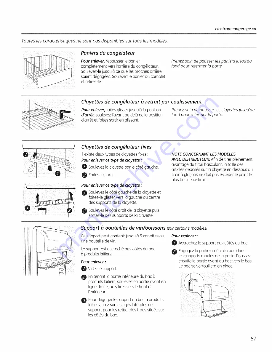 GE PSE26KSEEESS Owner'S Manual And Installation Download Page 57