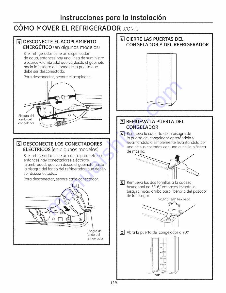 GE PSE26KSEEESS Owner'S Manual And Installation Download Page 118