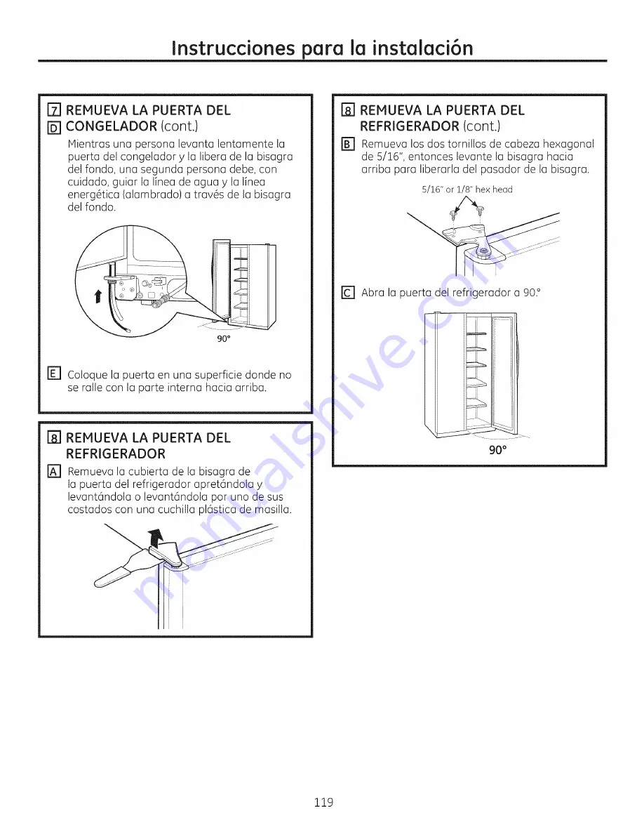 GE PSE26KSEEESS Owner'S Manual And Installation Download Page 119