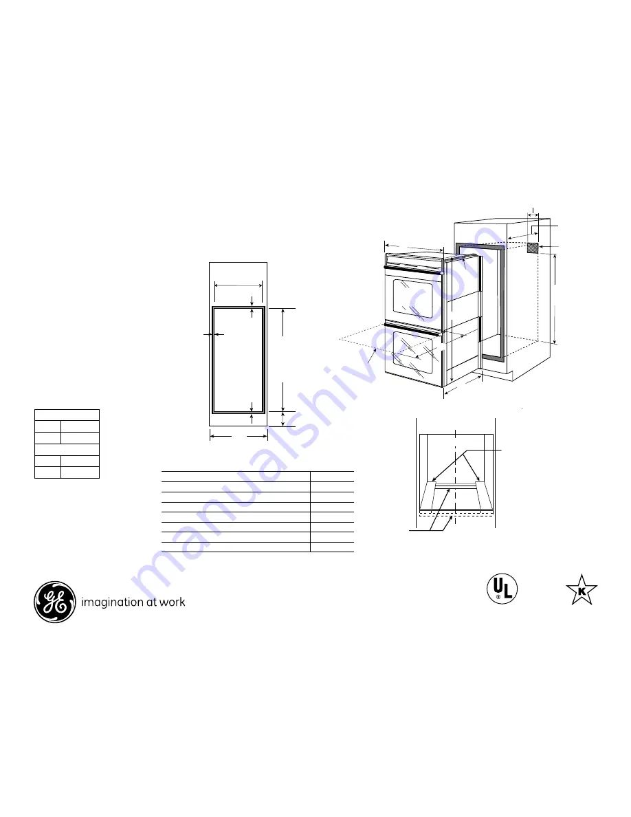 GE PT7550SFSS Dimensions And Installation Information Download Page 1