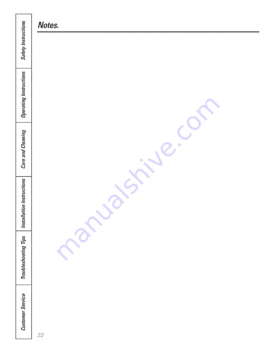 GE RA520W5 Owner'S Manual Download Page 22