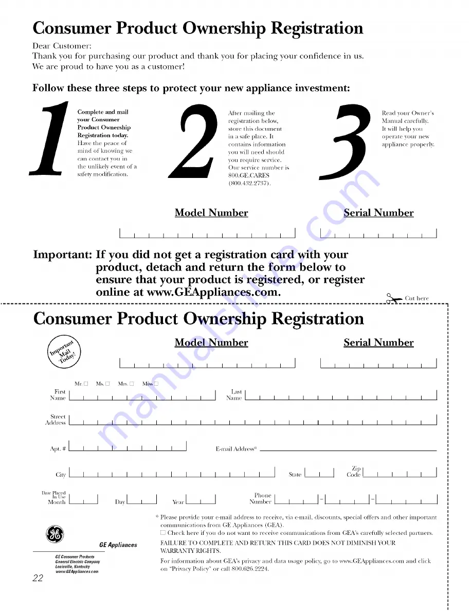 GE RA620 and Owner'S Manual And Installation Instructions Download Page 22