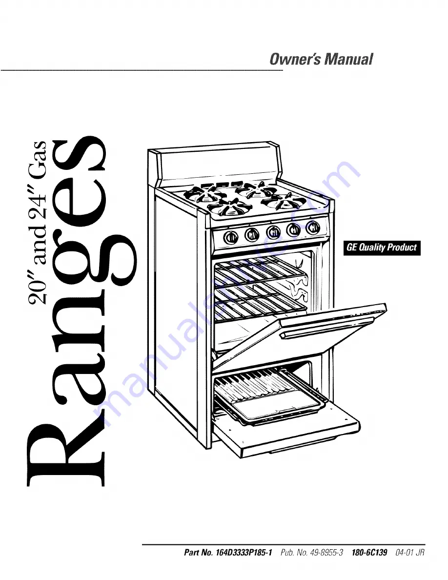 GE RGA520EW4 Owner'S Manual Download Page 1