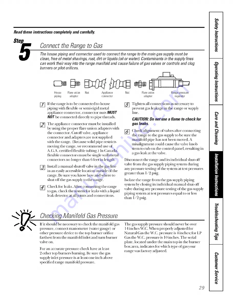 GE RGA520EW4 Owner'S Manual Download Page 29