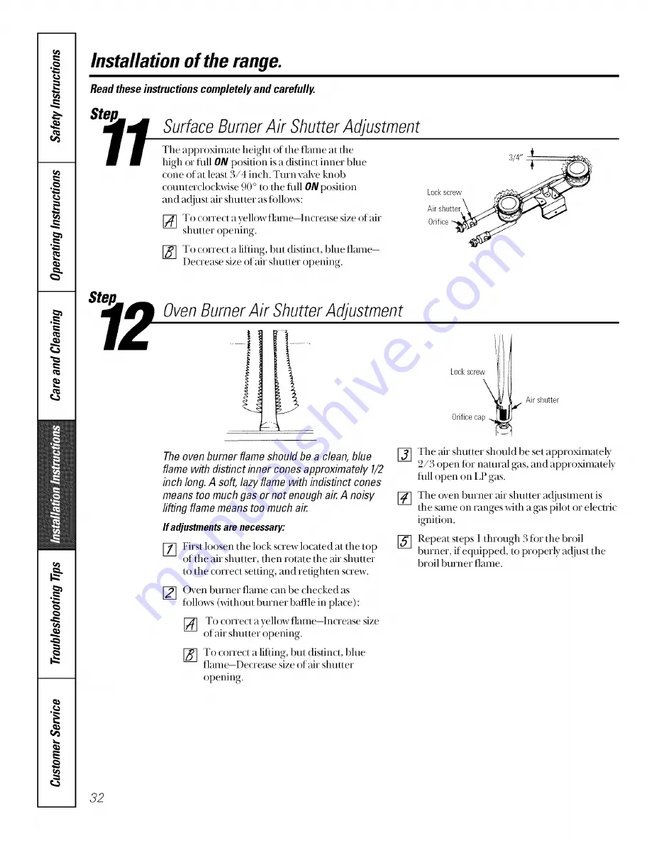 GE RGA520EW4 Owner'S Manual Download Page 32