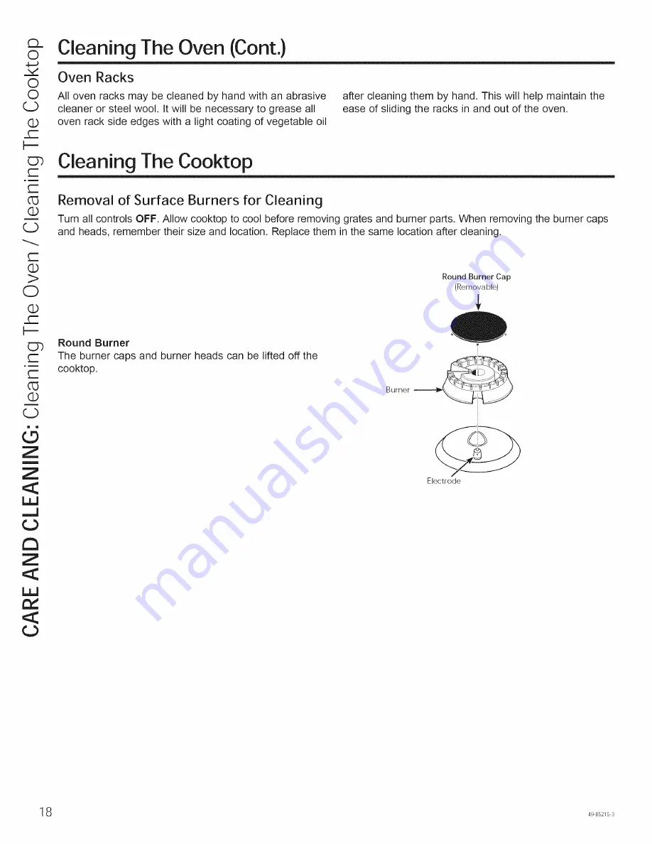 GE RGB518PCH1CT Owner'S Manual Download Page 18