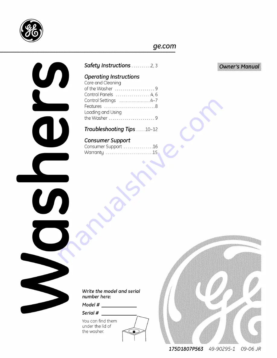 GE S3700G4WW Скачать руководство пользователя страница 1