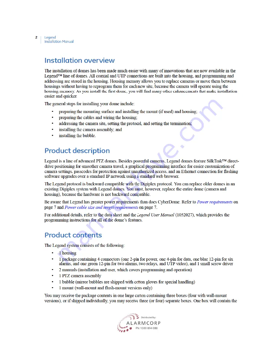 GE Security Lend Camera Installation Manual Download Page 8