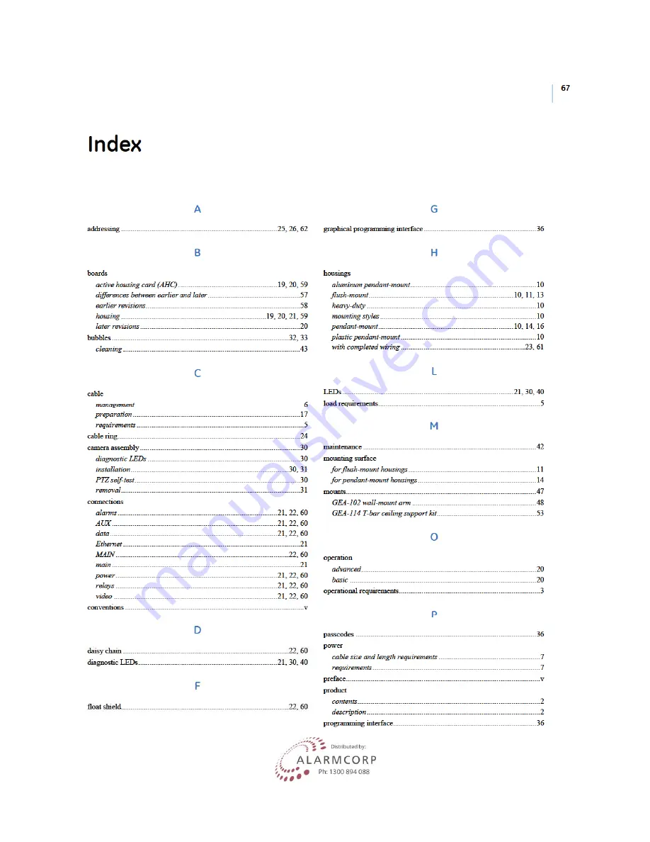 GE Security Lend Camera Installation Manual Download Page 73