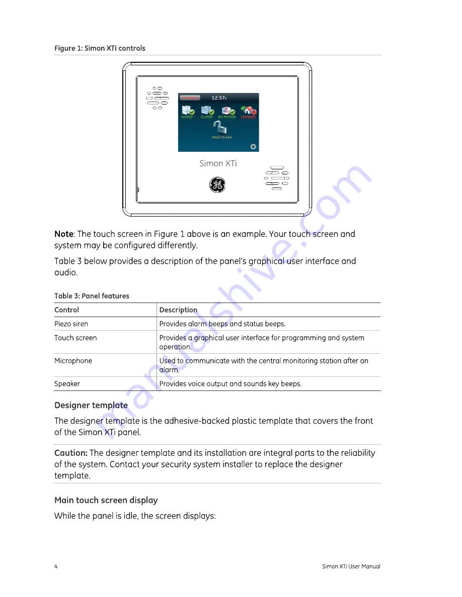 GE Simon XTi User Manual Download Page 8