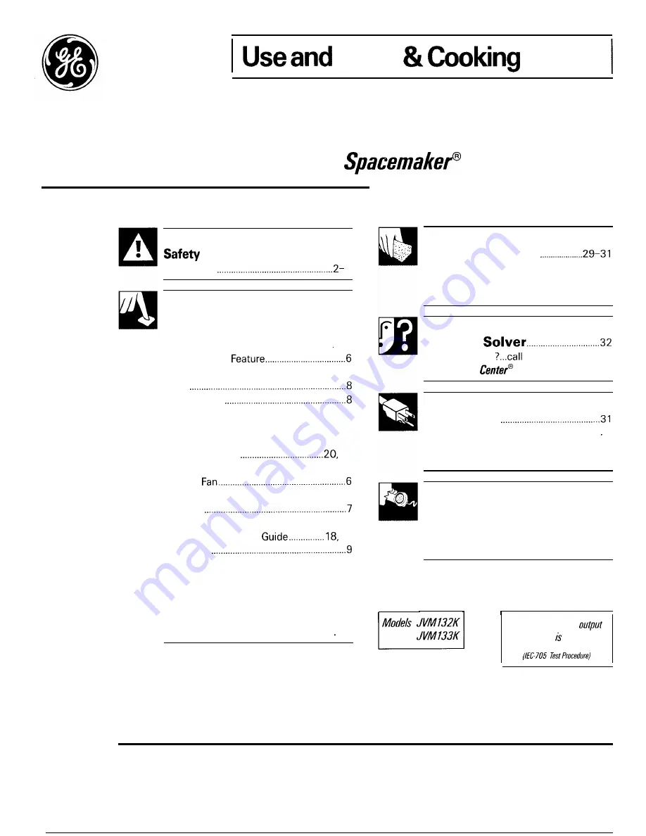 GE Spacemaker 164 D2588P088 Use And Care Manual Download Page 1