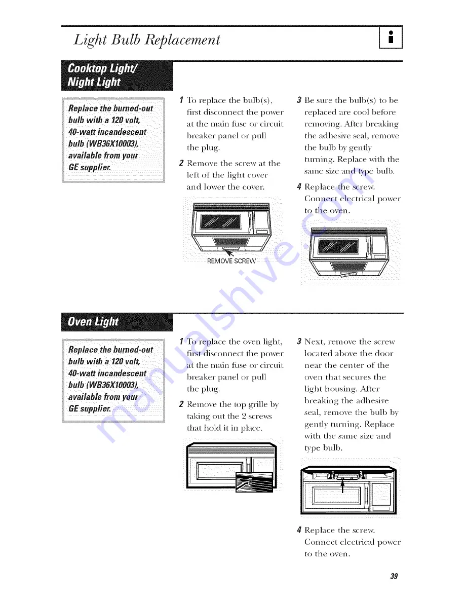 GE Spacemaker EVM1750 Owner'S Manual Download Page 135