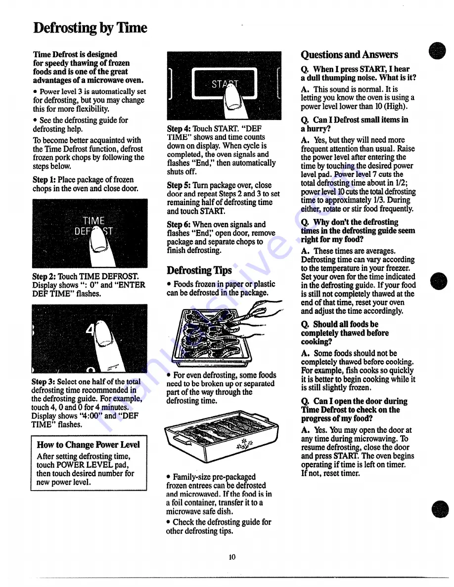 GE Spacemaker JVM130G Use And Care Manual Download Page 10