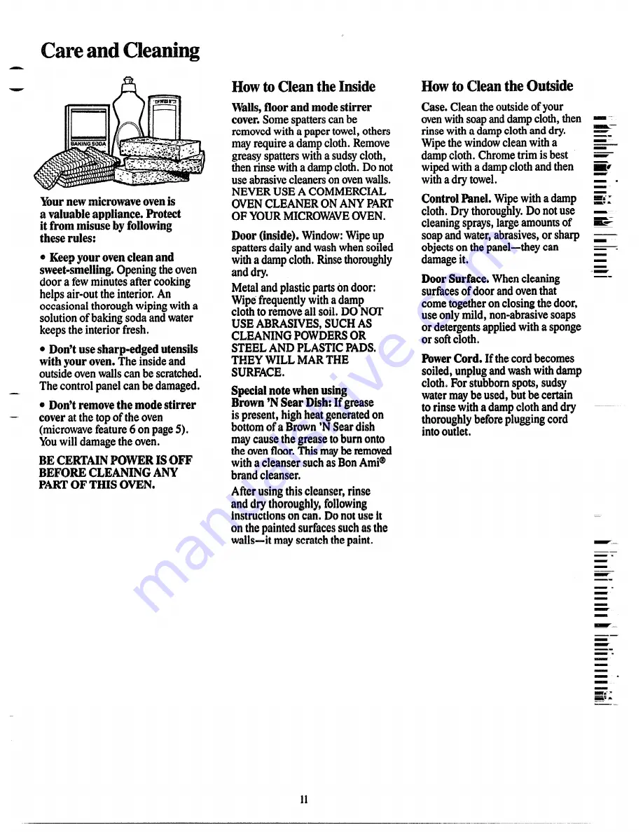 GE Spacemaker JVM130G Use And Care Manual Download Page 11